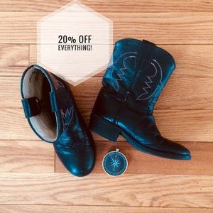 Boys black cowboy boots